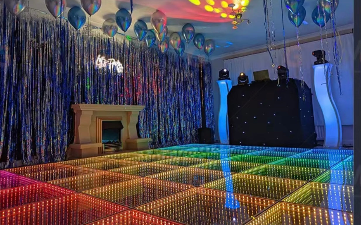Infinity glass LED dance floor for events