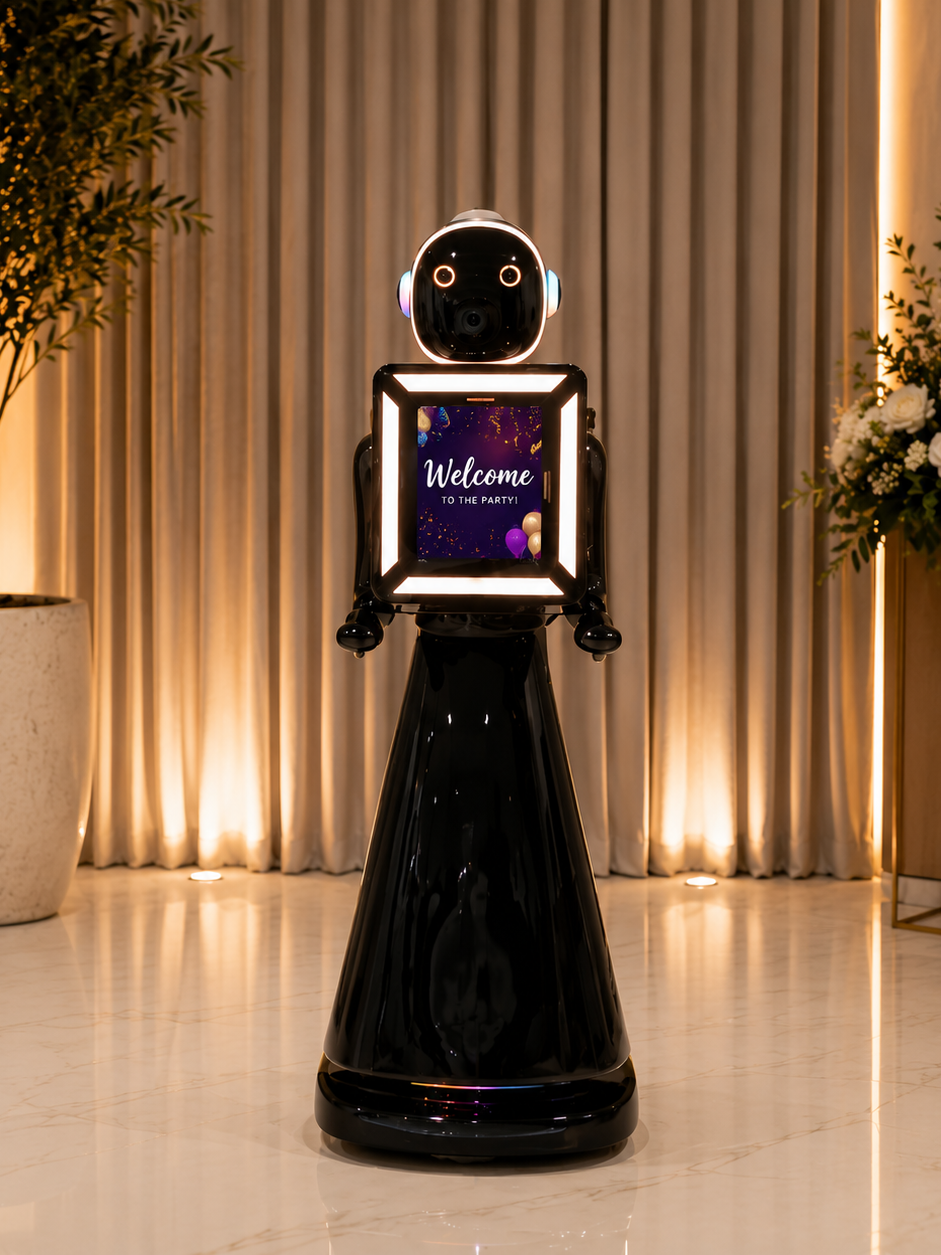 Roaming robot DSLR and iPad photo booth