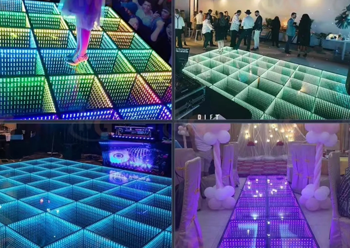 Infinity Glass LED Dance Floor - RGB 12x12 to 20x20 ft