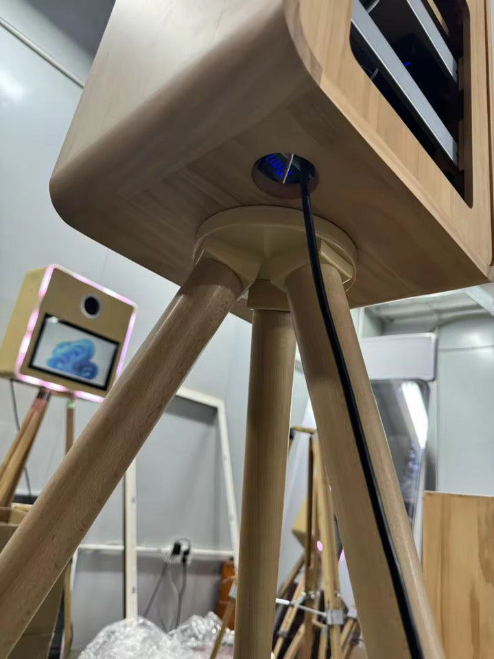 Vintage Wooden Double-Screen DSLR & iPad Selfie Pod Photo Booth
