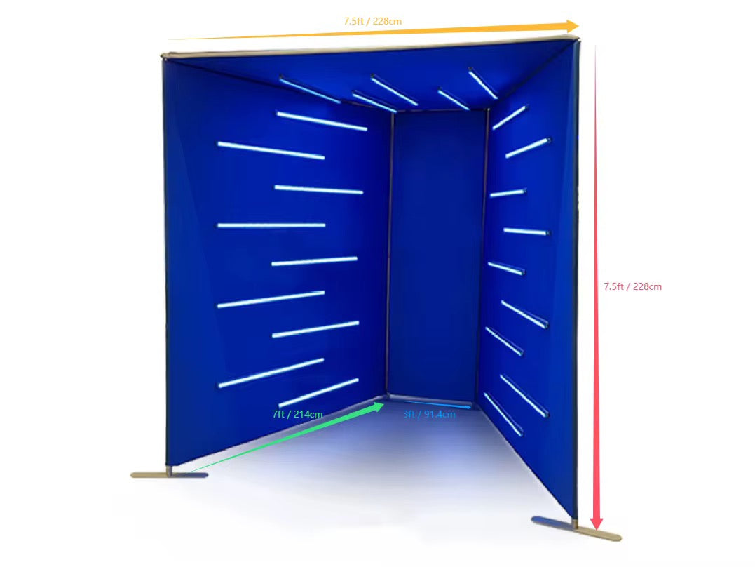 Vogue tunnel LED photo booth backdrop enclosure