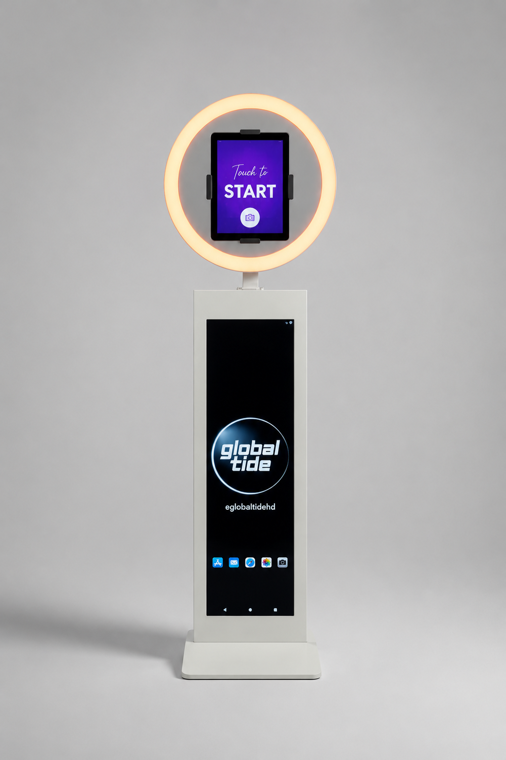 iPad Selfie Pod Photo Booth with LCD Advertising Screen