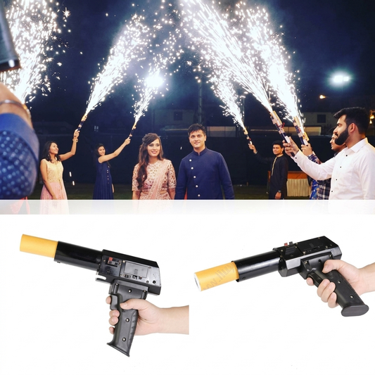 Mini handheld cold spark gun for events