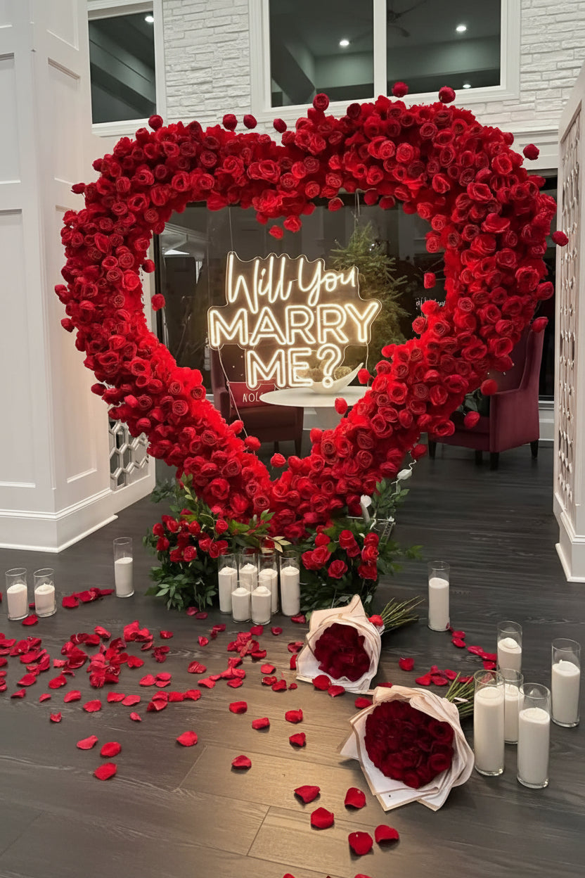 Flower wall backdrop with frame for photo booths and events