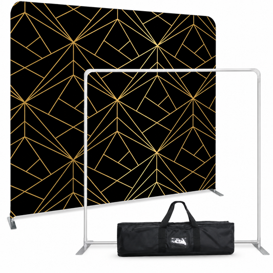Pillowcase tension fabric backdrop with frame