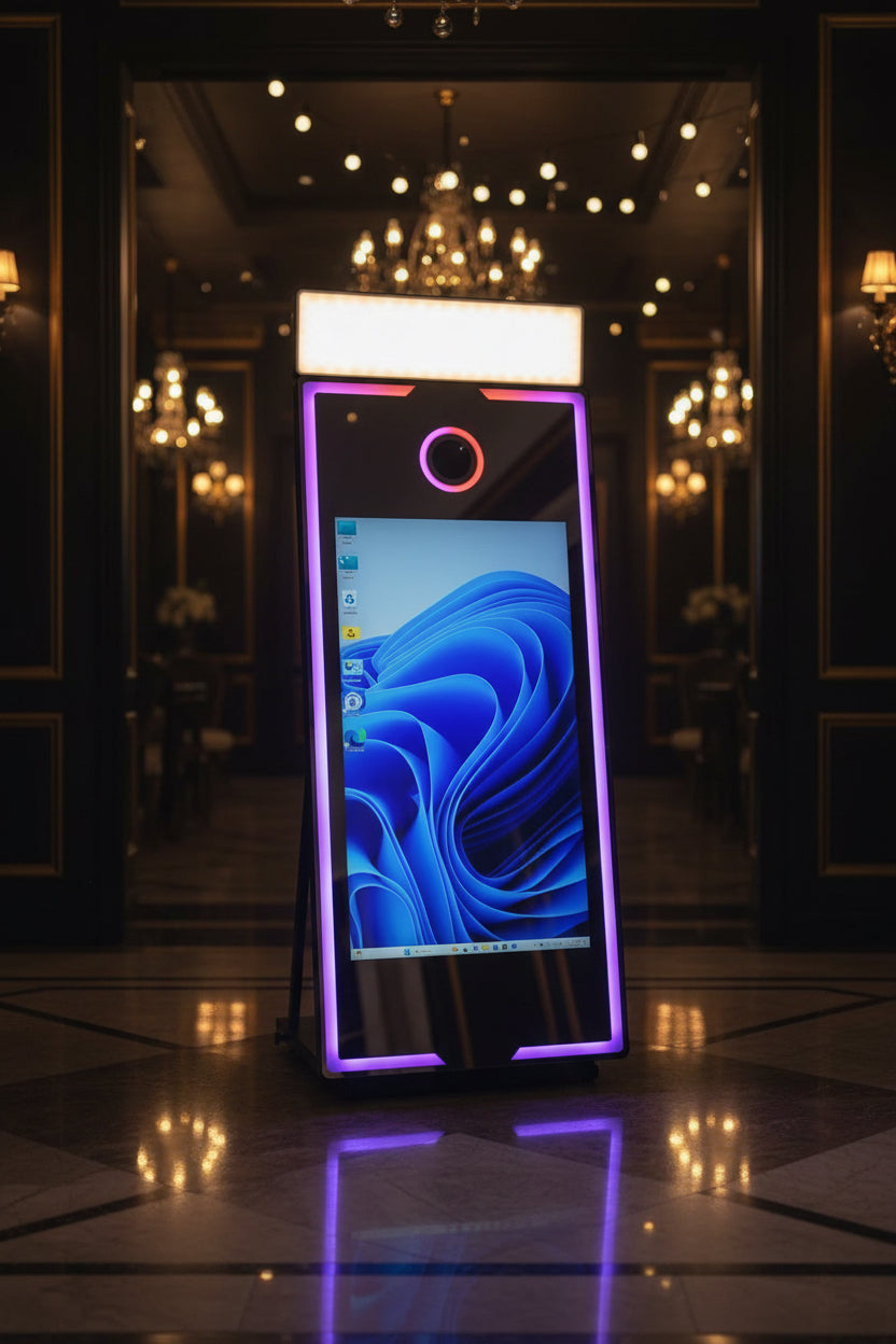 Magic mirror photo booth for parties and corporate events