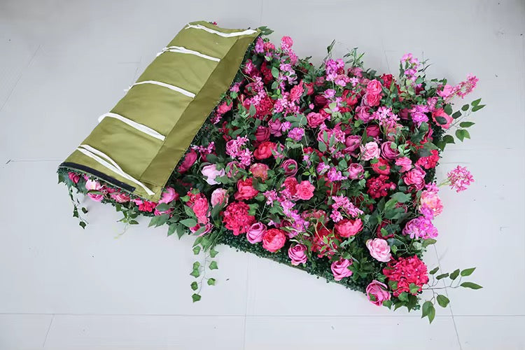 Flower wall backdrop with frame for photo booths and events