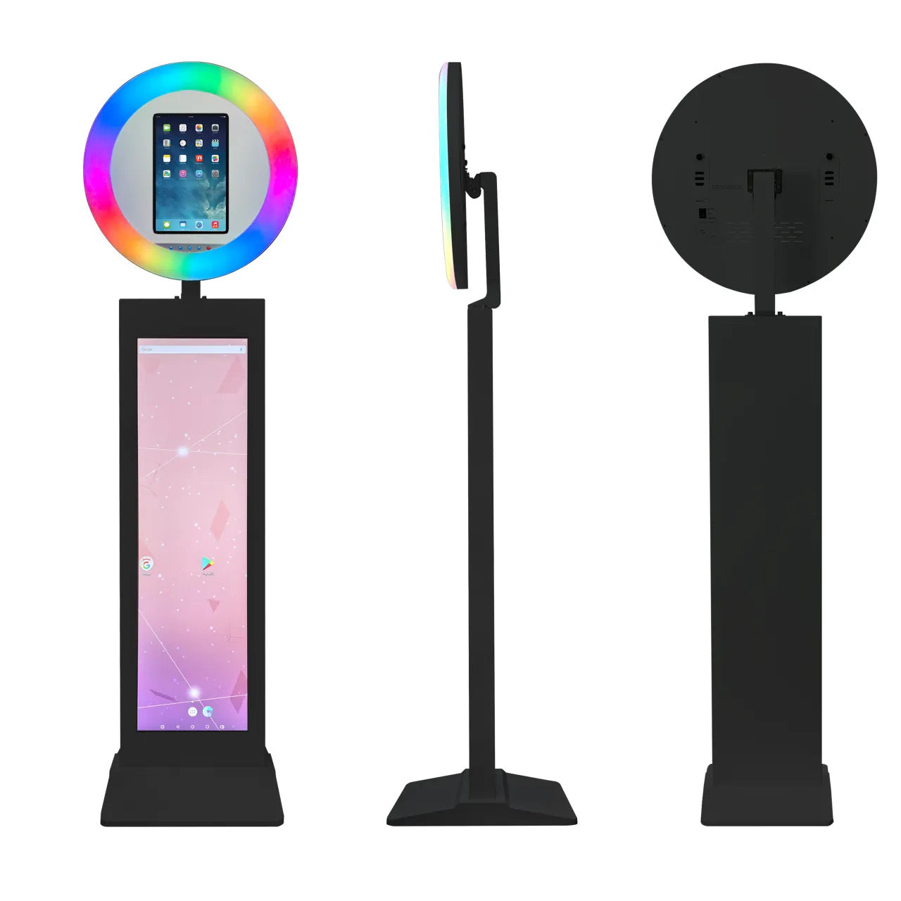 iPad selfie pod photo booth with LCD advertising screen