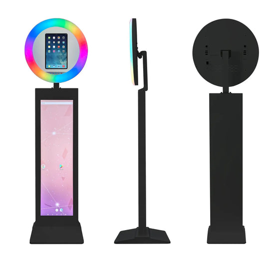 iPad selfie pod photo booth with LCD advertising screen