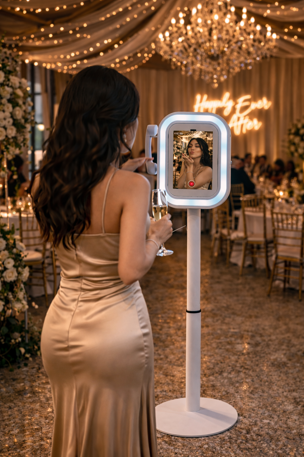 iPad audio video guestbook telephone stand