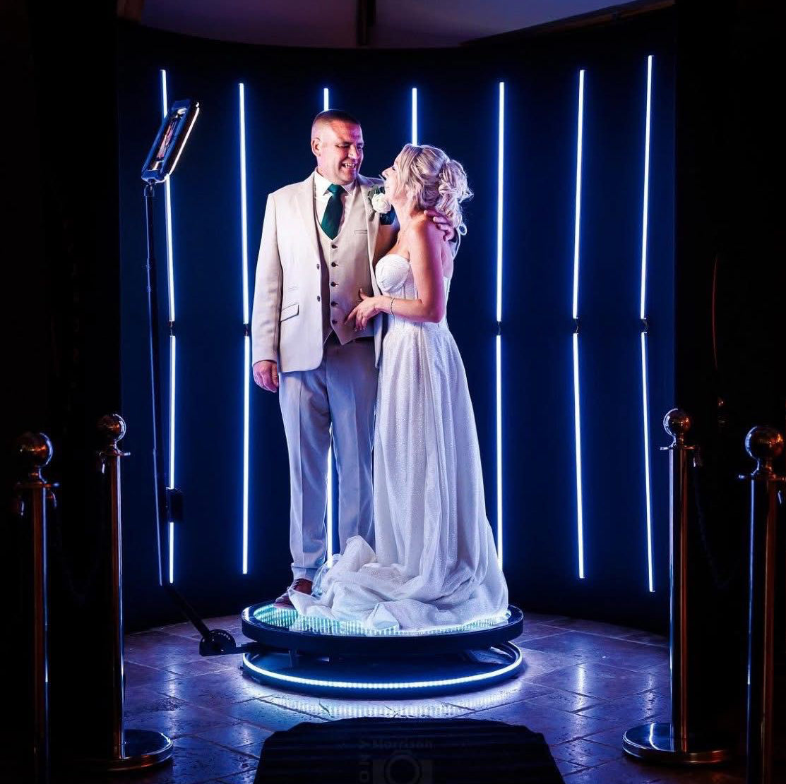 LED 360 video booth for weddings and parties