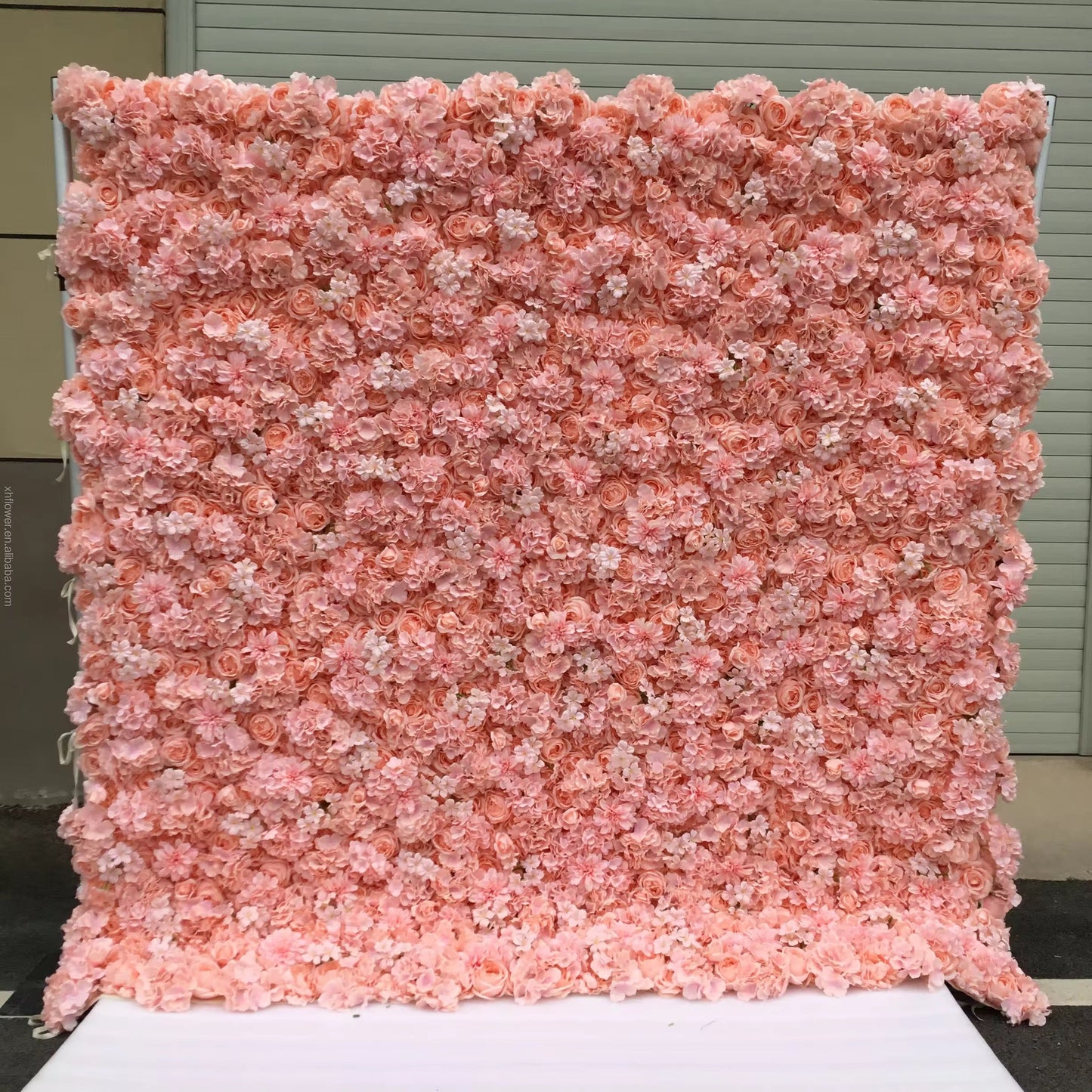 Flower wall backdrop with frame for photo booths and events