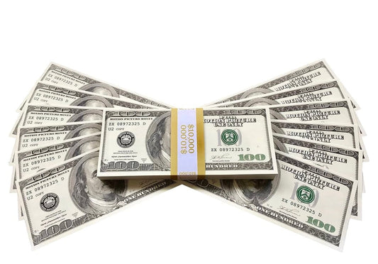 Fake $100 bills for money gun, 100 pack