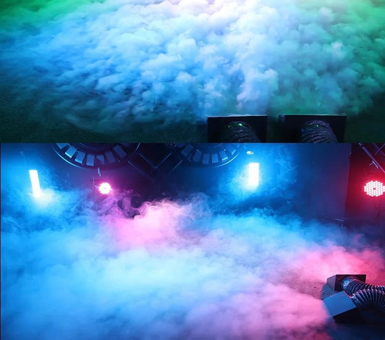 Low fog machine water solution