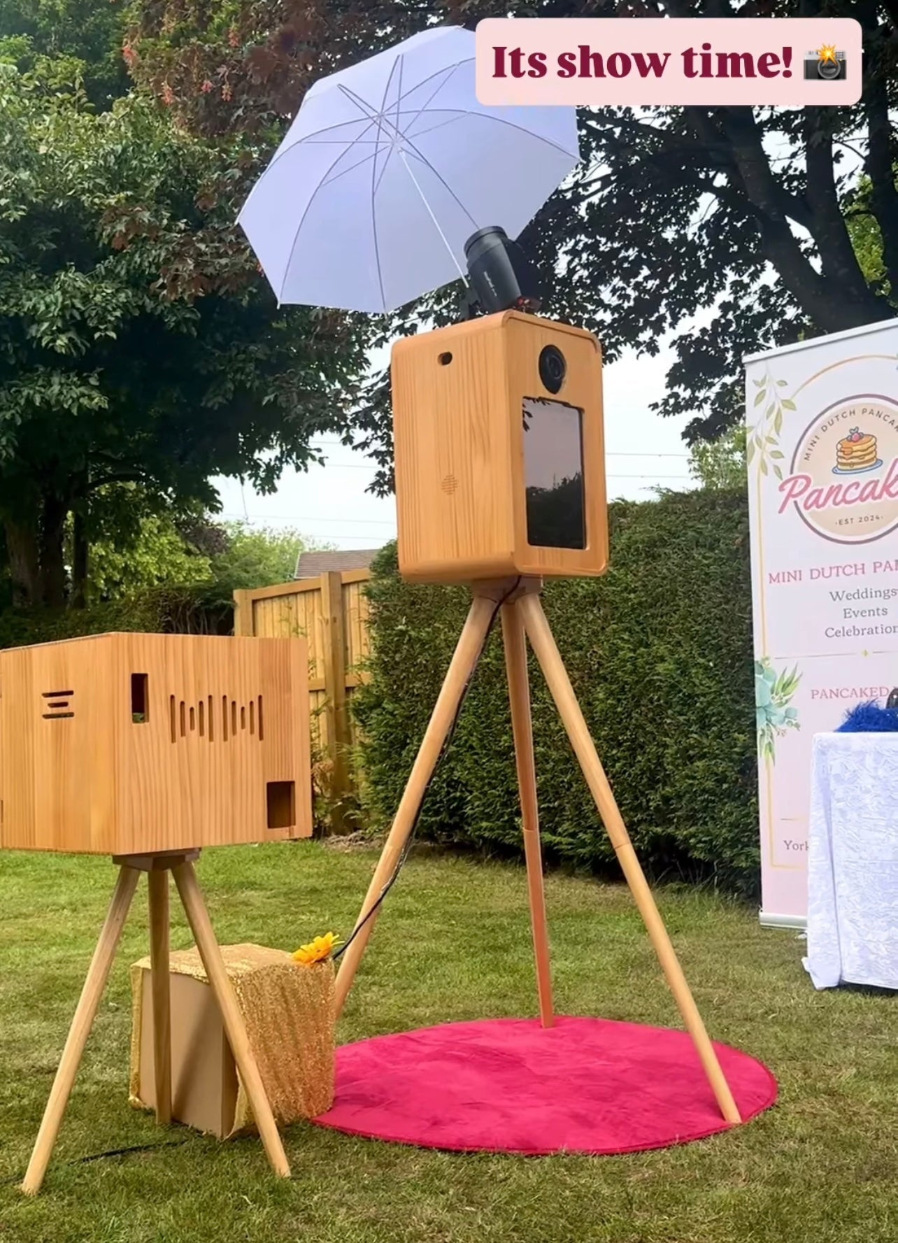 Vintage Wooden Double-Screen DSLR & iPad Selfie Pod Photo Booth