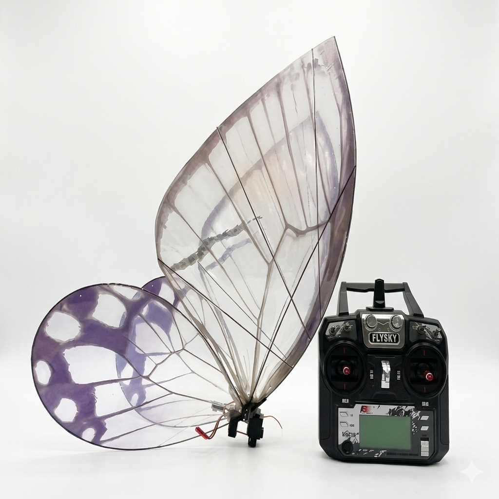 Remote-controlled flying butterfly drone for weddings