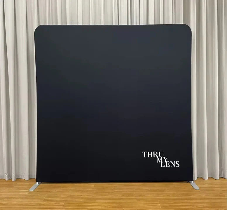 Pillowcase tension fabric backdrop with frame