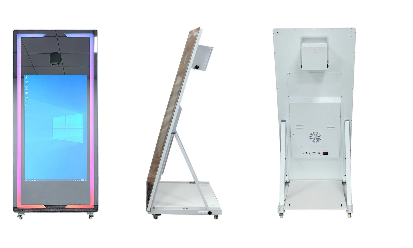 Magic Mirror Photo Booth with Wheels - Touchscreen Mirror Booth