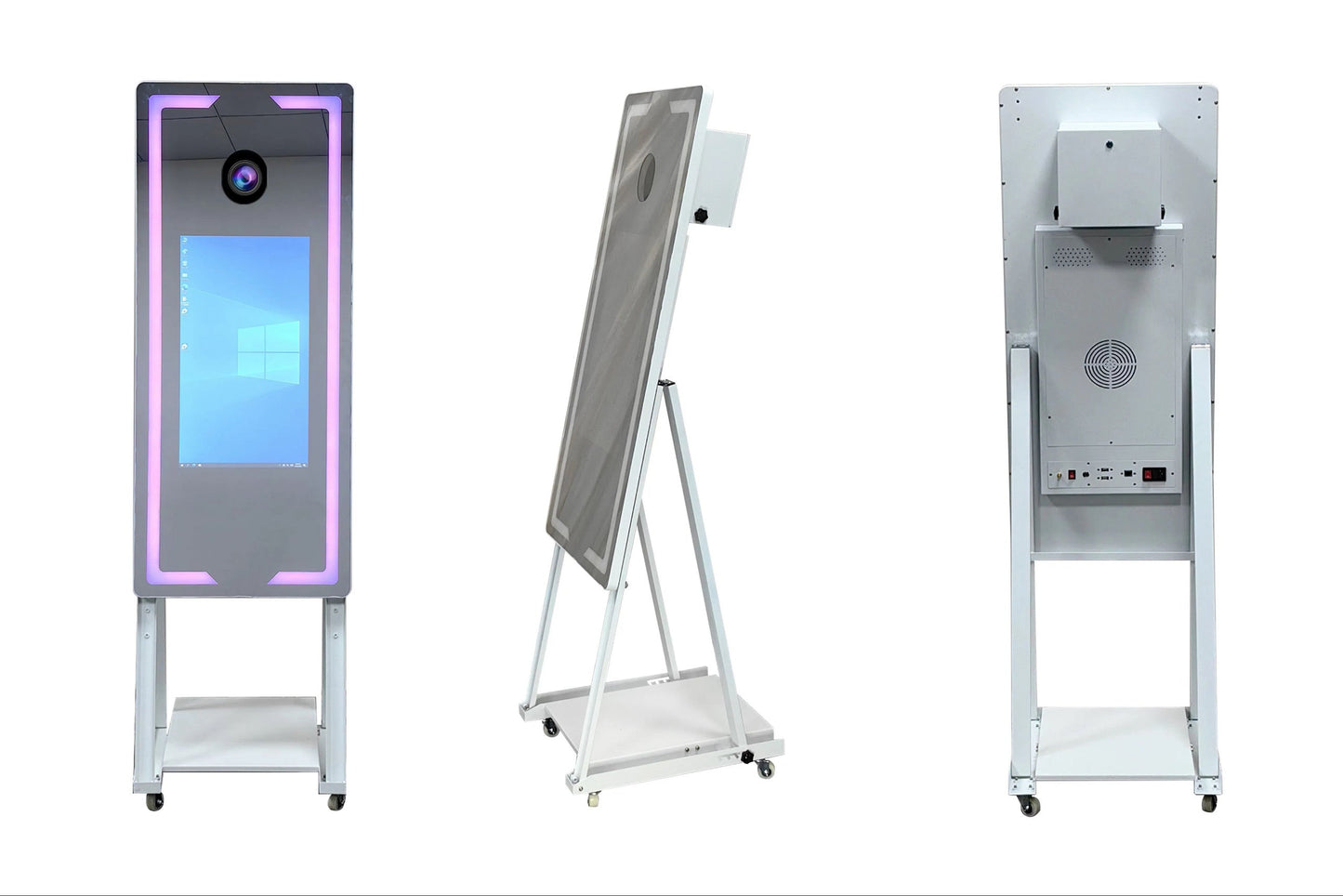 Magic Mirror Photo Booth with Wheels - Touchscreen Mirror Booth