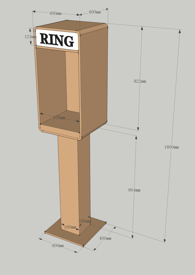 Vintage audio video guestbook telephone stand