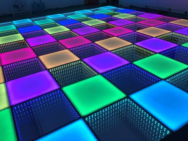 Infinity glass LED dance floor for events