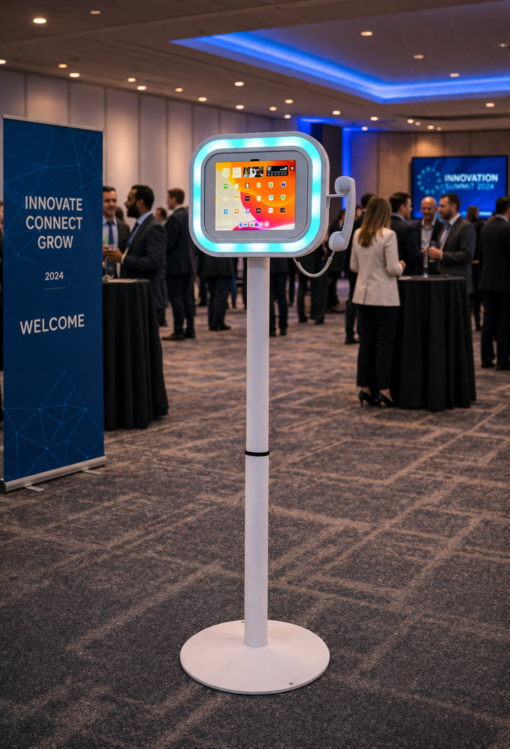 iPad audio video guestbook telephone stand