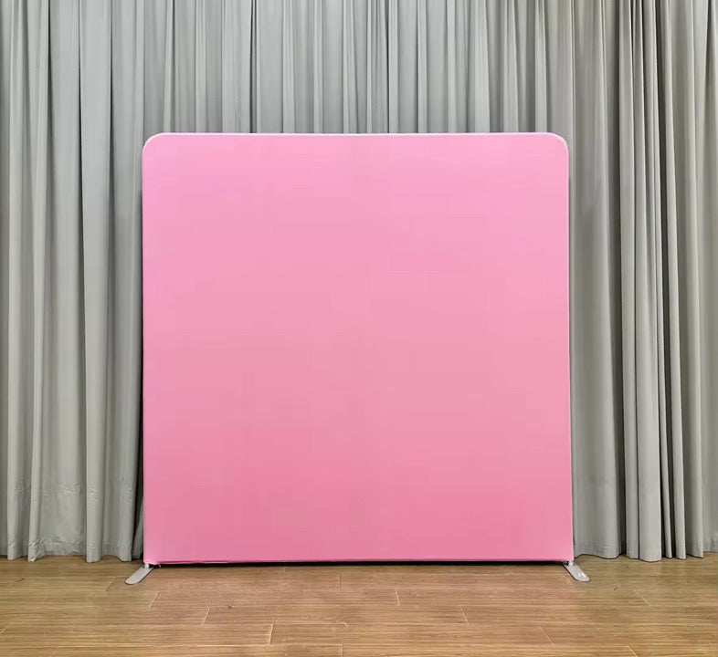 Pillowcase tension fabric backdrop with frame