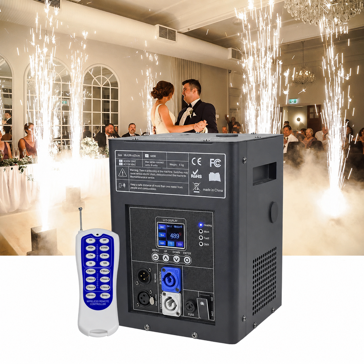 Indoor spark machine for stage shows