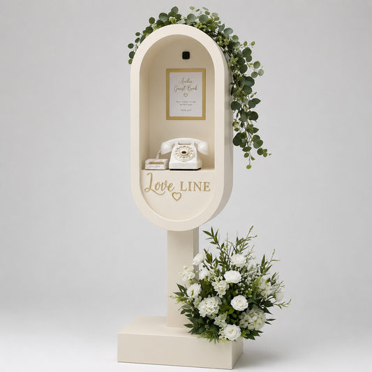 Audio guestbook telephone stand