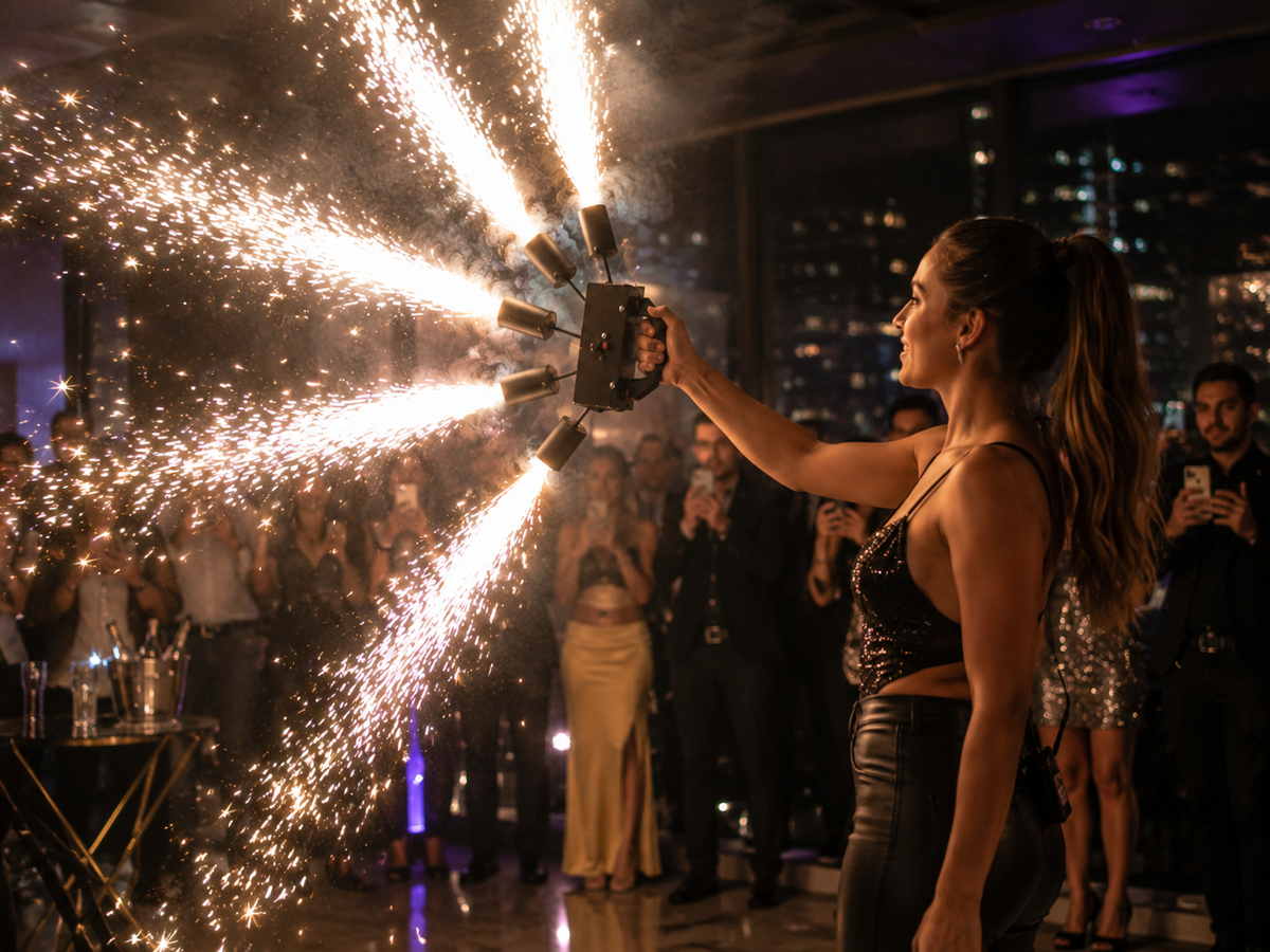 Multi-head handheld cold spark gun