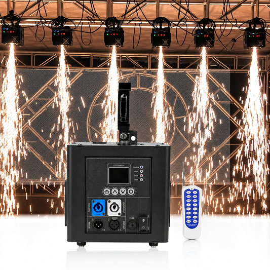 Upside-down cold spark waterfall machine