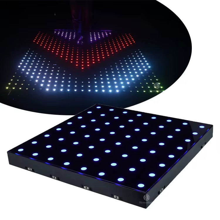 Digital LED glass dance floor for events