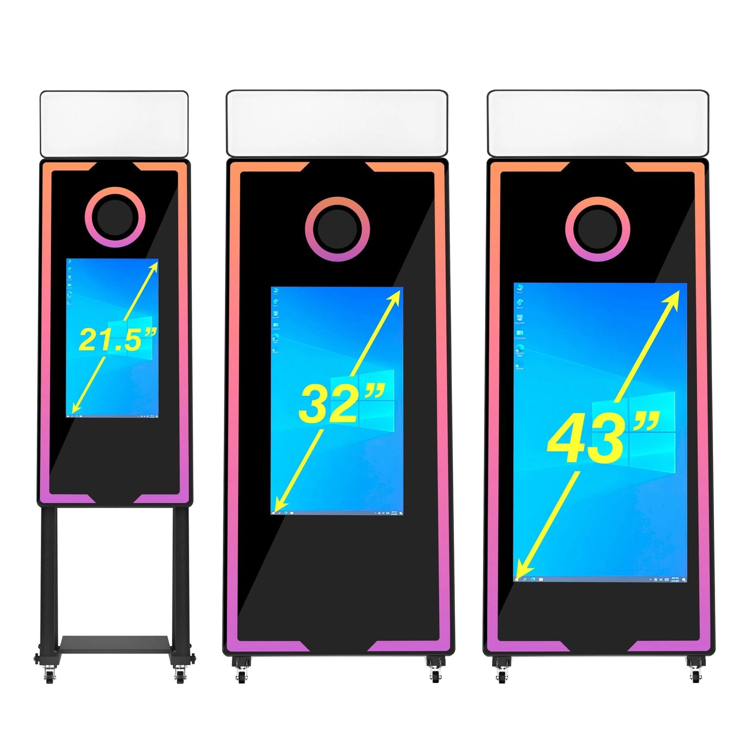 Portable magic mirror photo booth for hire businesses