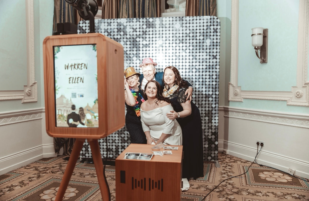Wooden DSLR selfie pod photo booth for events