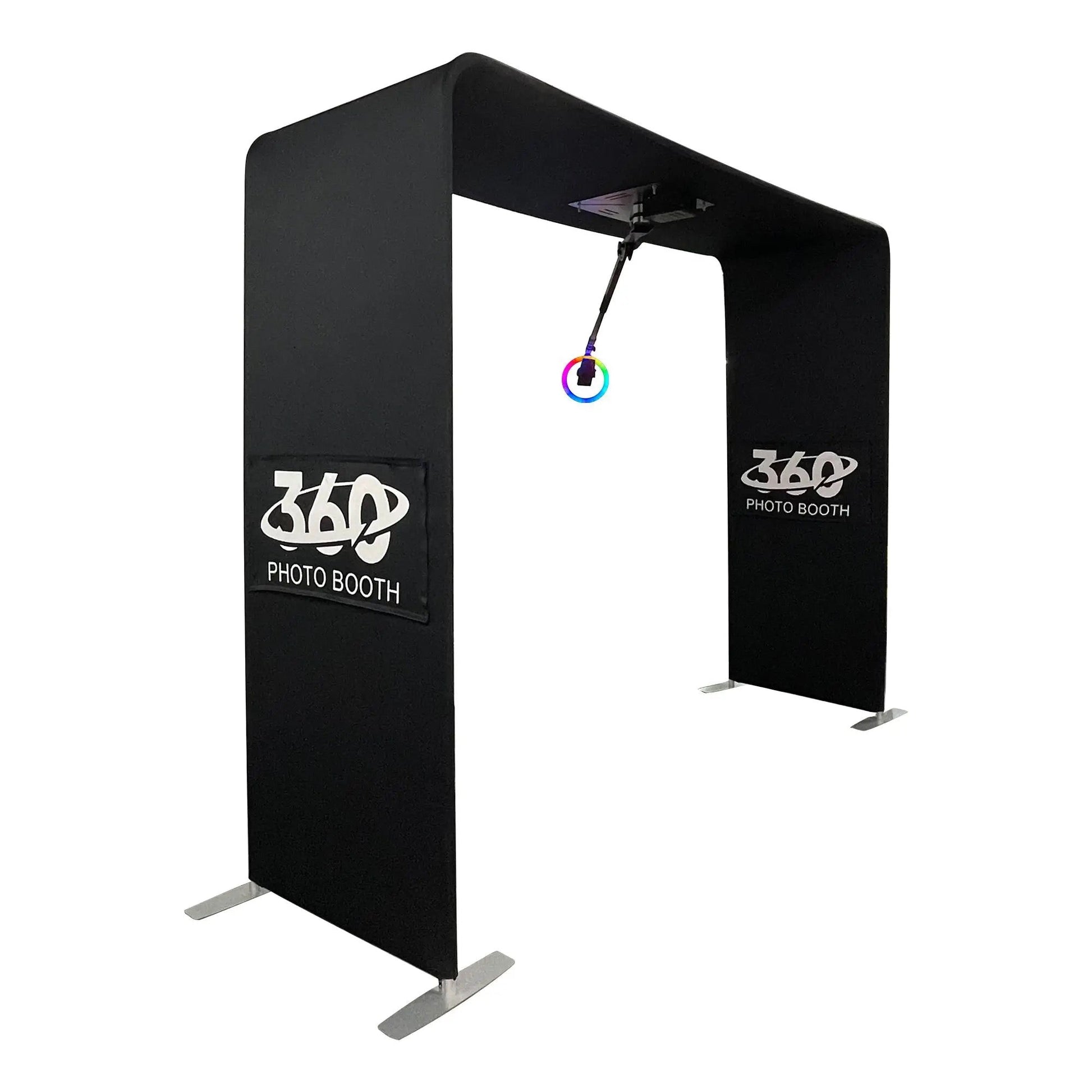Sky overhead 360 photo booth with spinning arm