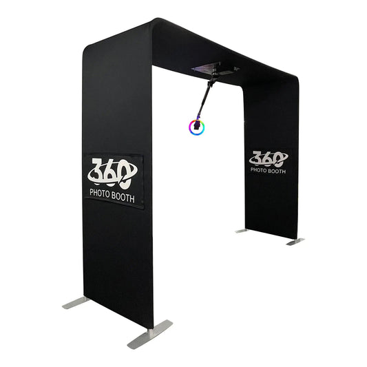 Sky overhead 360 photo booth with spinning arm