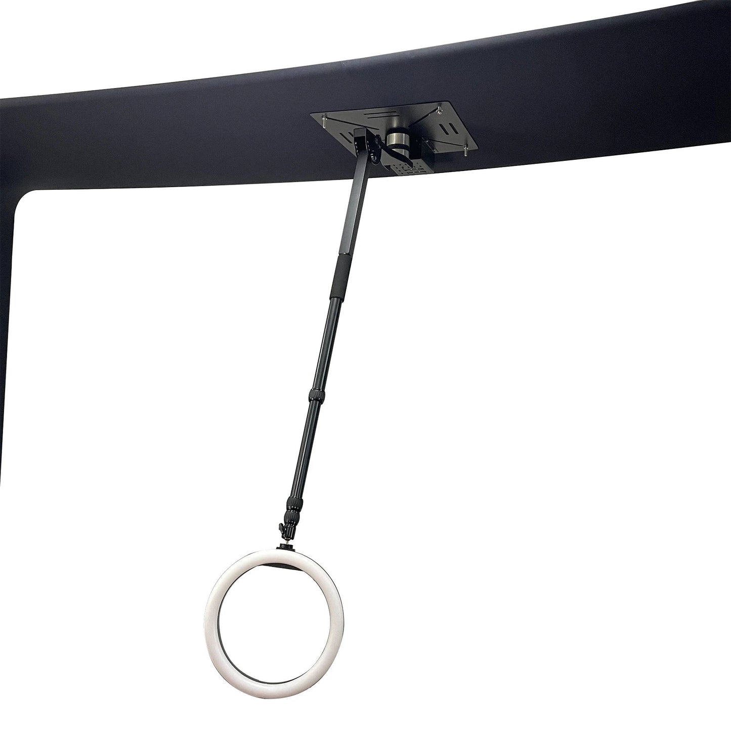 Overhead 360 photo booth with foldable framed platform