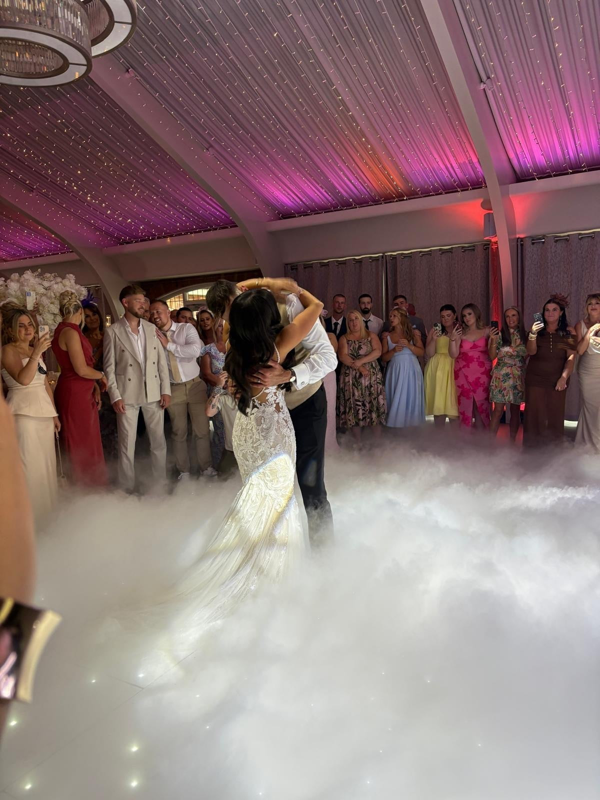 Low fog machine water solution