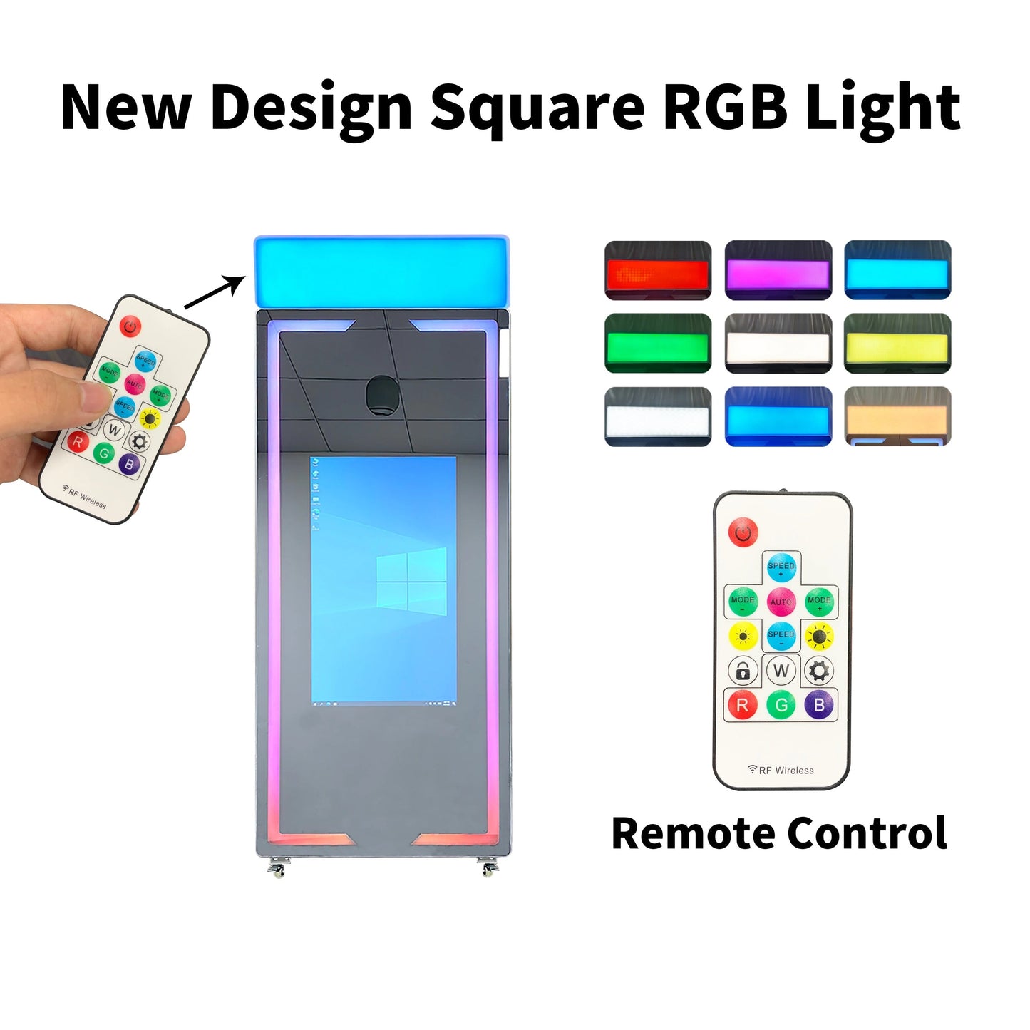 Magic Mirror Photo Booth with Wheels - Touchscreen Mirror Booth