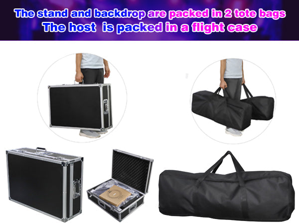 Overhead 360 photo booth with foldable framed platform