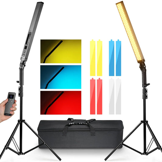 Wireless LED light sticks with stands