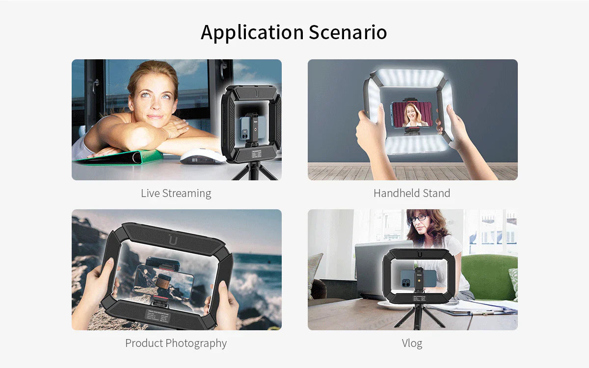 Wireless ring light with USB-C for 360 photo booth