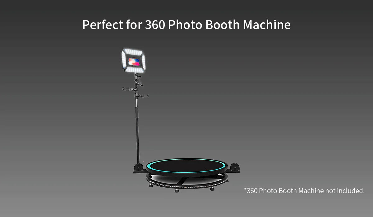 Wireless ring light with USB-C for 360 photo booth
