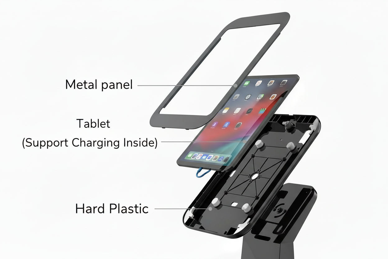 Metal iPad tablet sharing station for events